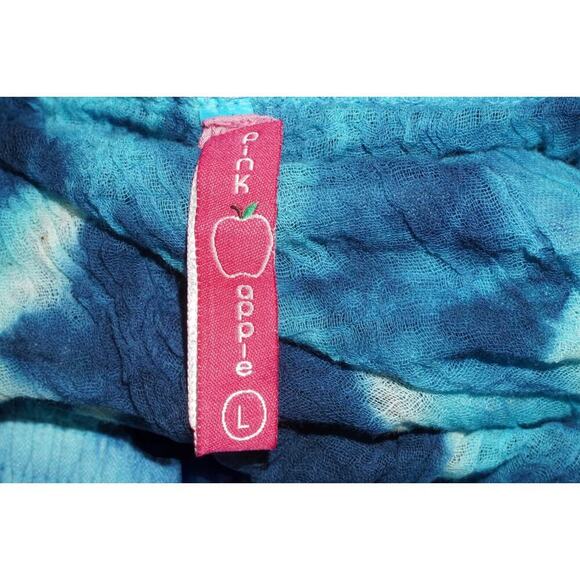 Pink Apple Blue Tie-Dye Boho Skirt – Size L – Embroidered & Sequin Detail Festiv - Picture 14 of 14